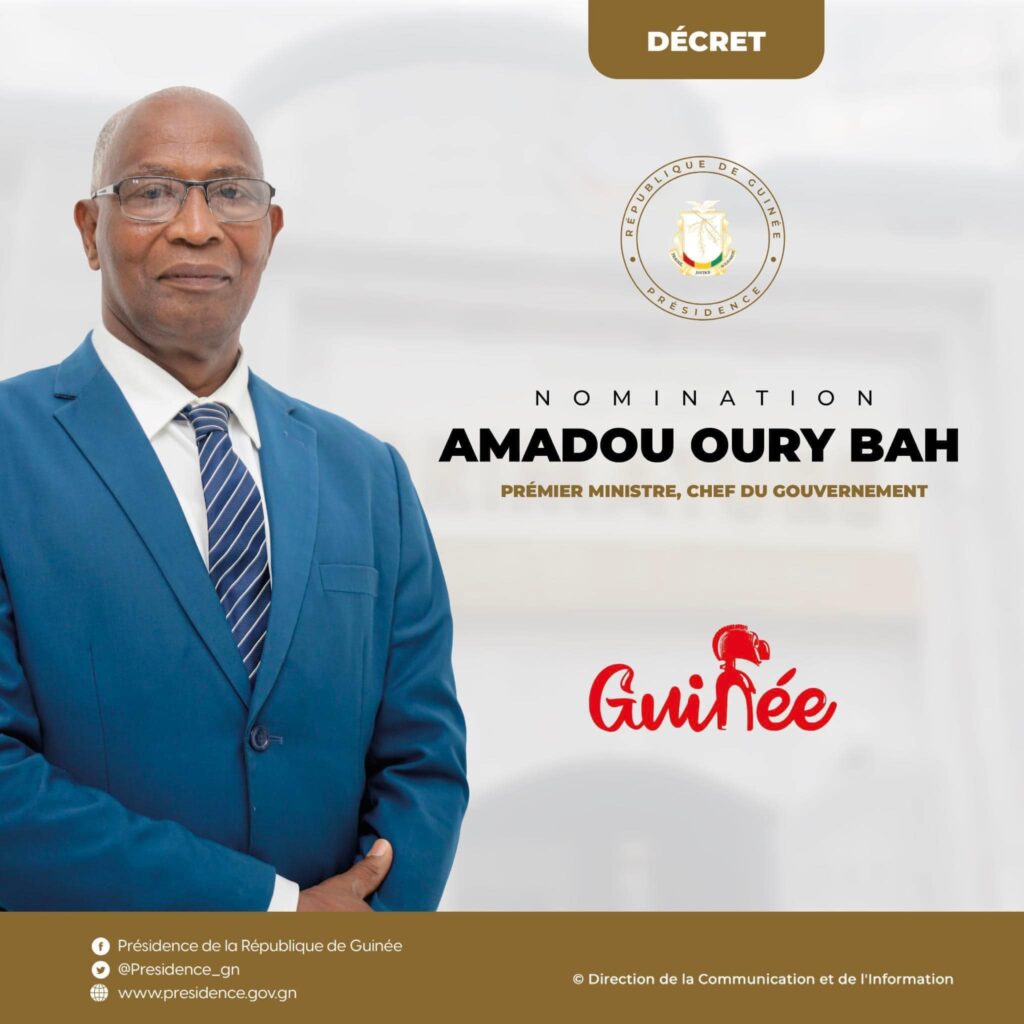 Bah Oury Premier Ministre: «Les défis sont grands et les attentes sont immenses»